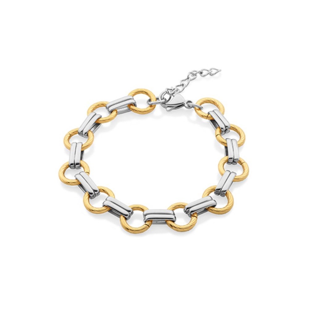STEELX Two Tone Heavy Link Chain Bracelet
